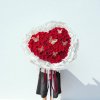100 Roses Heart Bouquet + FREE DELIVERY